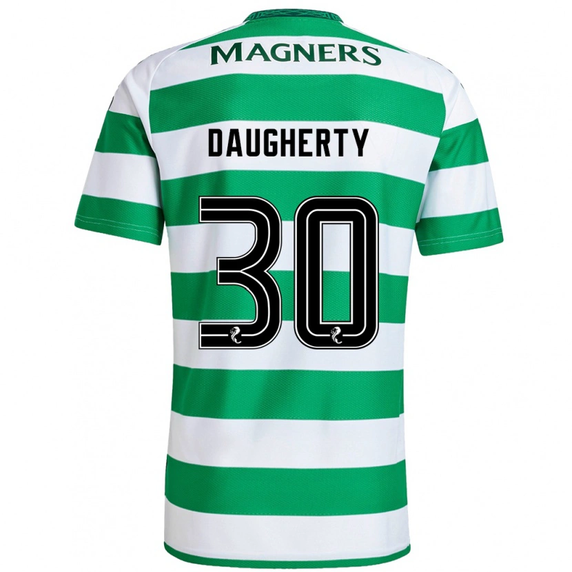 Danxen Børn Kelsey Daugherty #30 Grøn Hvid Hjemmebane Spillertrøjer 2024/25 Trøje T-Shirt