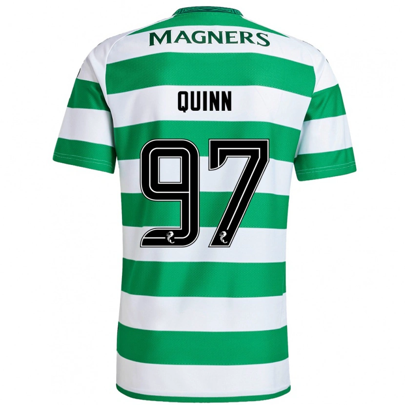 Danxen Børn Ben Quinn #97 Grøn Hvid Hjemmebane Spillertrøjer 2024/25 Trøje T-Shirt