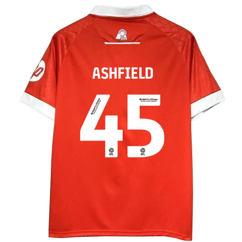 Danxen Børn Harry Ashfield #45 Rød Hvid Hjemmebane Spillertrøjer 2024/25 Trøje T-Shirt