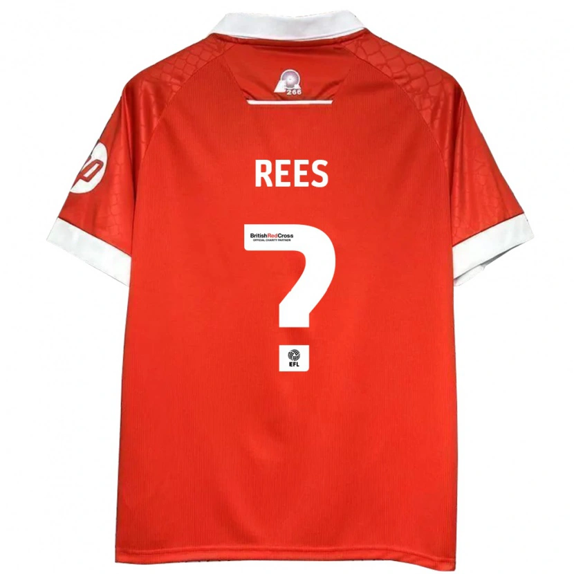 Danxen Børn Joe Rees #0 Rød Hvid Hjemmebane Spillertrøjer 2024/25 Trøje T-Shirt