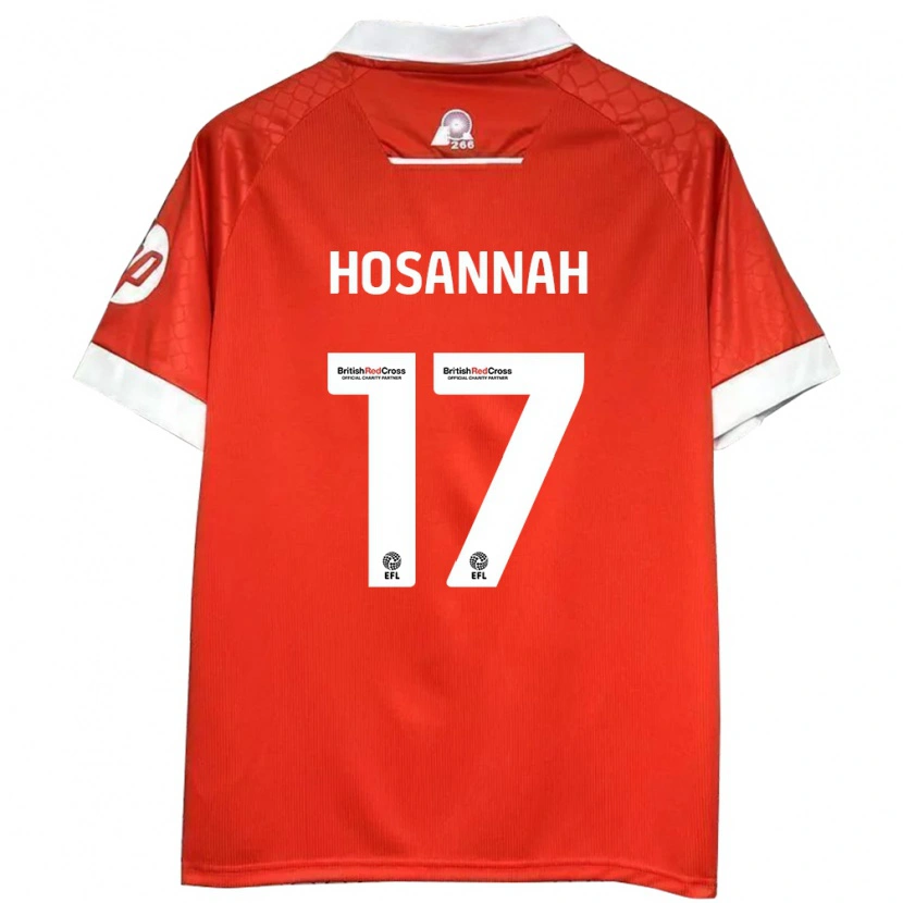 Danxen Børn Bryce Hosannah #17 Rød Hvid Hjemmebane Spillertrøjer 2024/25 Trøje T-Shirt