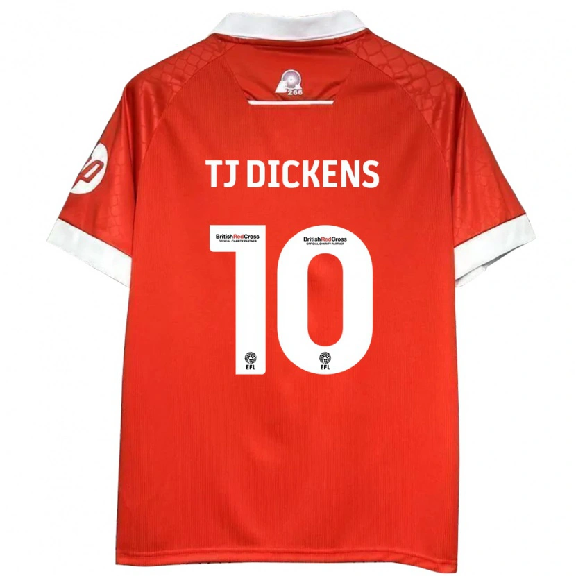 Danxen Børn Tonicha Tj Dickens #10 Rød Hvid Hjemmebane Spillertrøjer 2024/25 Trøje T-Shirt