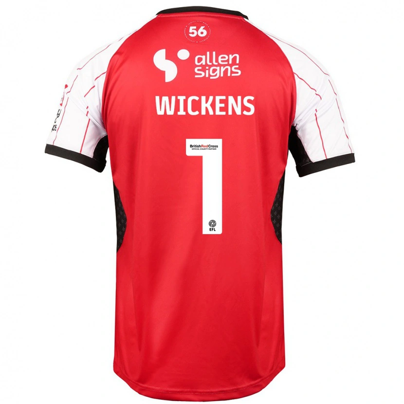Danxen Børn George Wickens #1 Hvid Hjemmebane Spillertrøjer 2024/25 Trøje T-Shirt