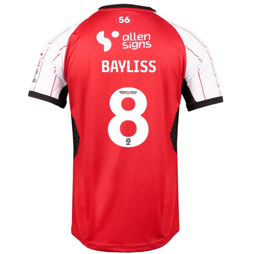 Danxen Børn Tom Bayliss #8 Hvid Hjemmebane Spillertrøjer 2024/25 Trøje T-Shirt