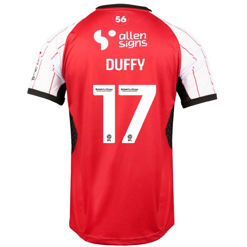 Danxen Børn Dylan Duffy #17 Hvid Hjemmebane Spillertrøjer 2024/25 Trøje T-Shirt