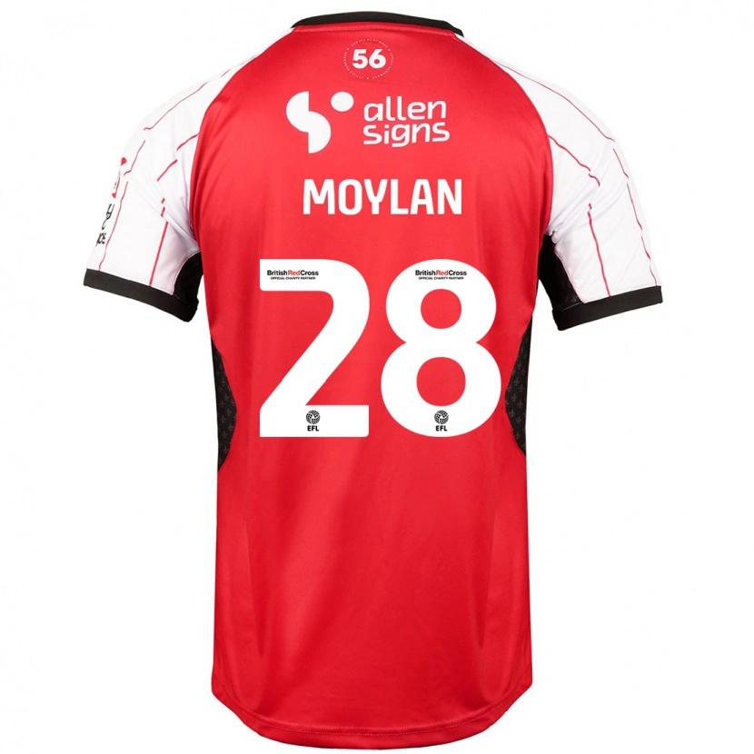 Danxen Børn Jack Moylan #28 Hvid Hjemmebane Spillertrøjer 2024/25 Trøje T-Shirt