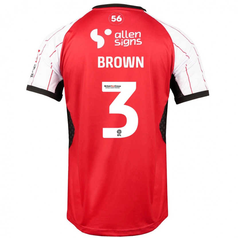 Danxen Børn Jaden Brown #3 Hvid Hjemmebane Spillertrøjer 2024/25 Trøje T-Shirt