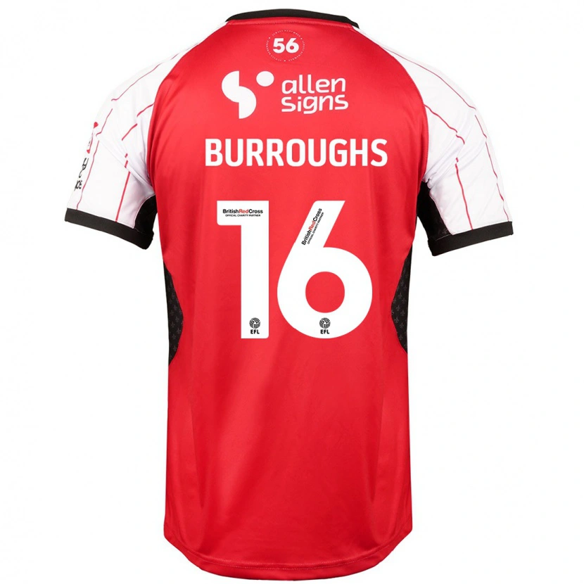 Danxen Børn Jack Burroughs #16 Hvid Hjemmebane Spillertrøjer 2024/25 Trøje T-Shirt