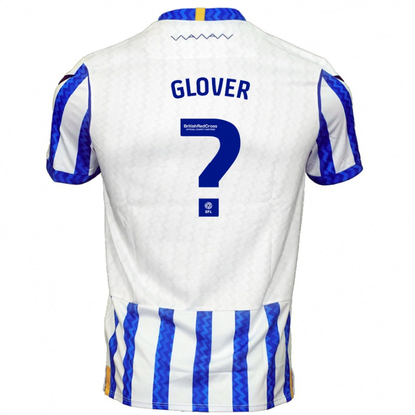Danxen Børn Jay Glover #0 Blå Hvid Hjemmebane Spillertrøjer 2024/25 Trøje T-Shirt