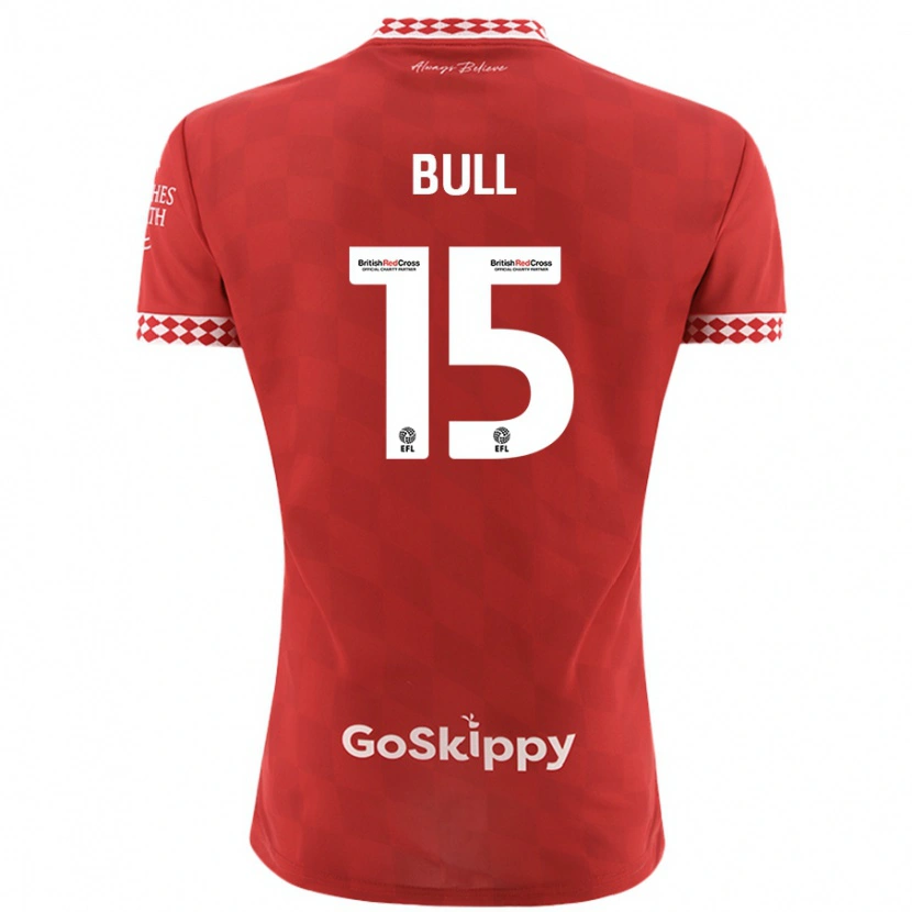 Danxen Børn Jasmine Bull #15 Rød Hjemmebane Spillertrøjer 2024/25 Trøje T-Shirt