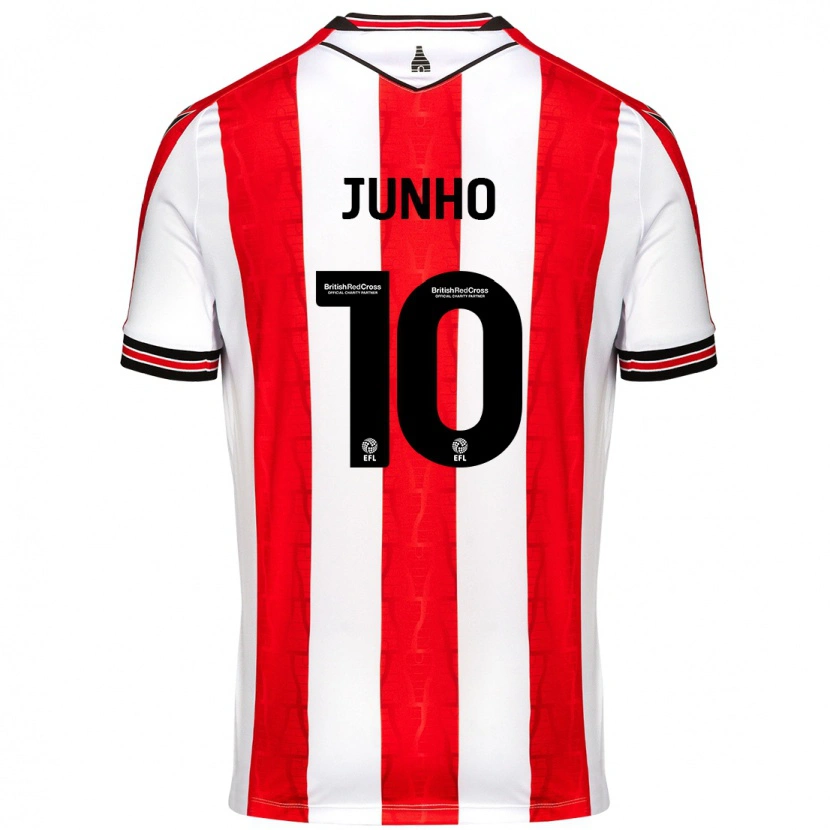 Danxen Børn Jun-Ho Bae #10 Rød Hvid Hjemmebane Spillertrøjer 2024/25 Trøje T-Shirt