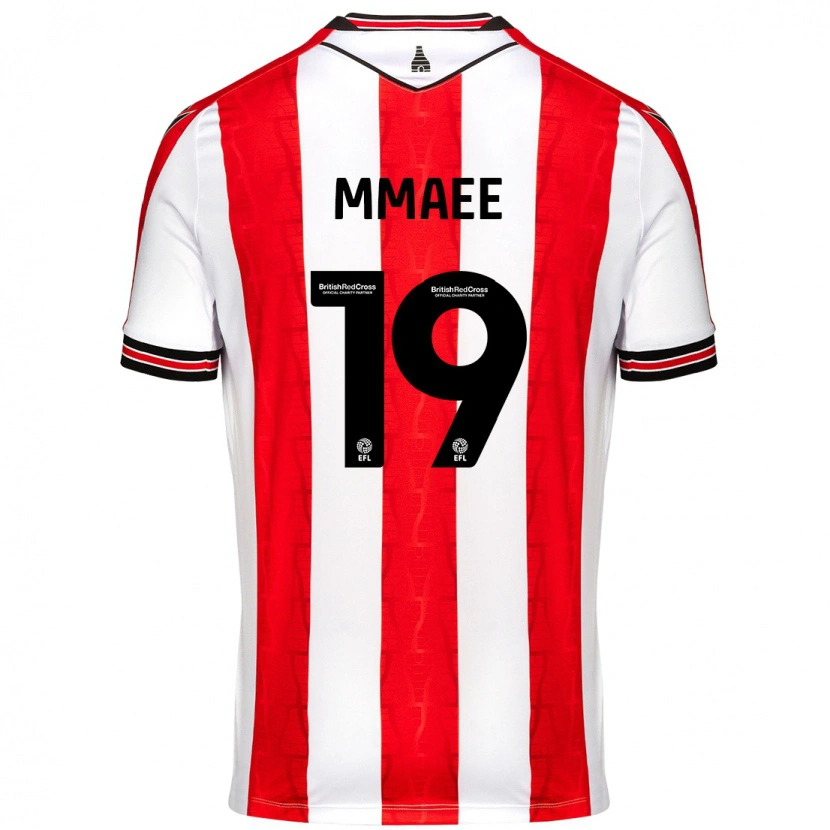 Danxen Børn Ryan Mmaee #19 Rød Hvid Hjemmebane Spillertrøjer 2024/25 Trøje T-Shirt