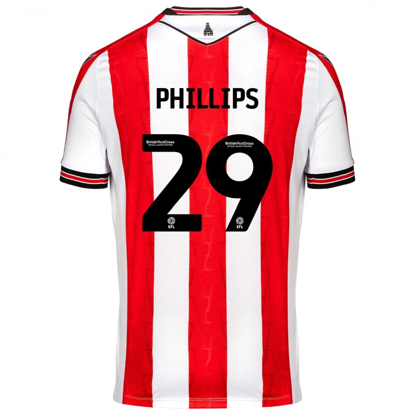 Danxen Børn D'margio Wright-Phillips #29 Rød Hvid Hjemmebane Spillertrøjer 2024/25 Trøje T-Shirt
