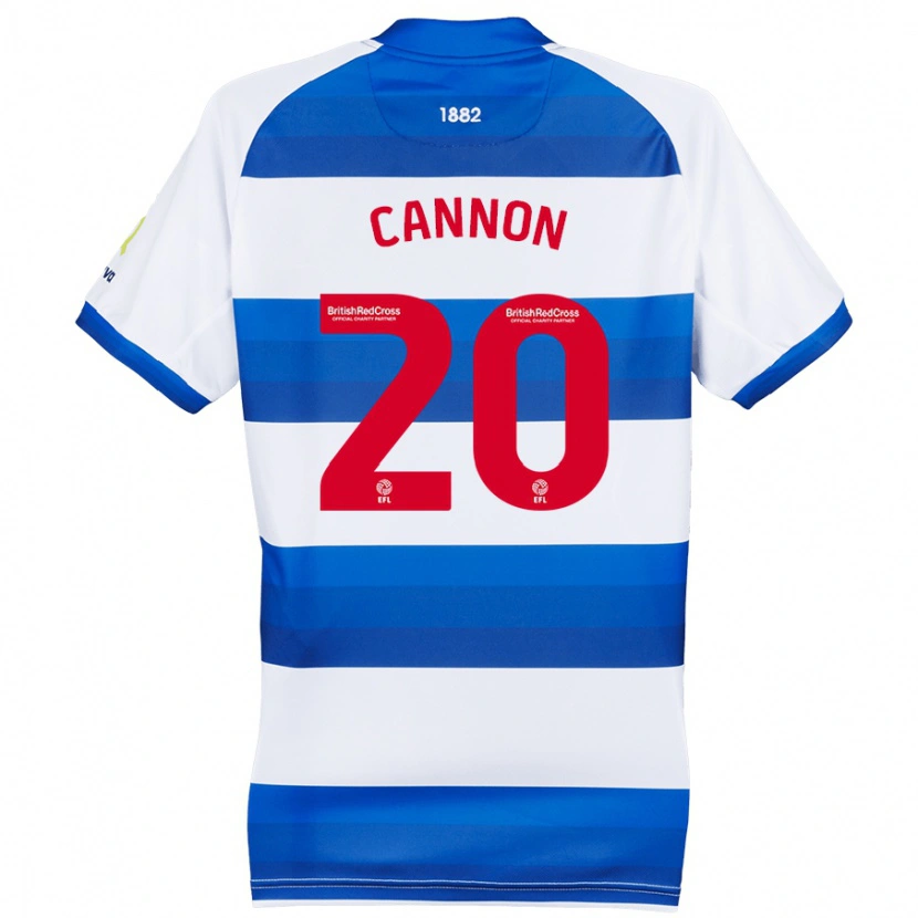 Danxen Børn Reggie Cannon #20 Hvid Blå Hjemmebane Spillertrøjer 2024/25 Trøje T-Shirt