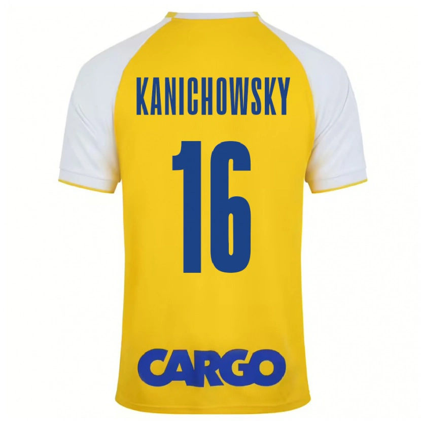 Danxen Børn Gabi Kanichowsky #16 Gul Hvid Hjemmebane Spillertrøjer 2024/25 Trøje T-Shirt