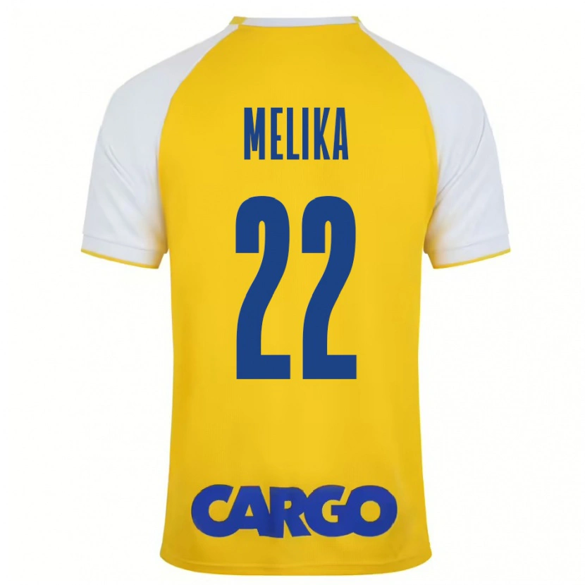 Danxen Børn Ofek Melika #22 Gul Hvid Hjemmebane Spillertrøjer 2024/25 Trøje T-Shirt