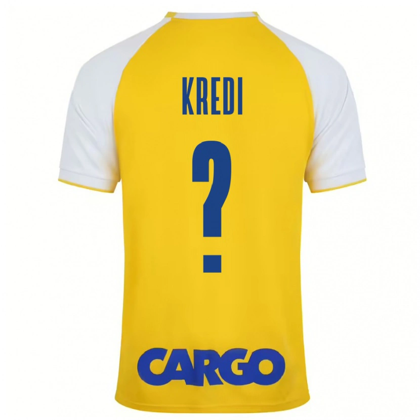 Danxen Børn Amit Kredi #0 Gul Hvid Hjemmebane Spillertrøjer 2024/25 Trøje T-Shirt