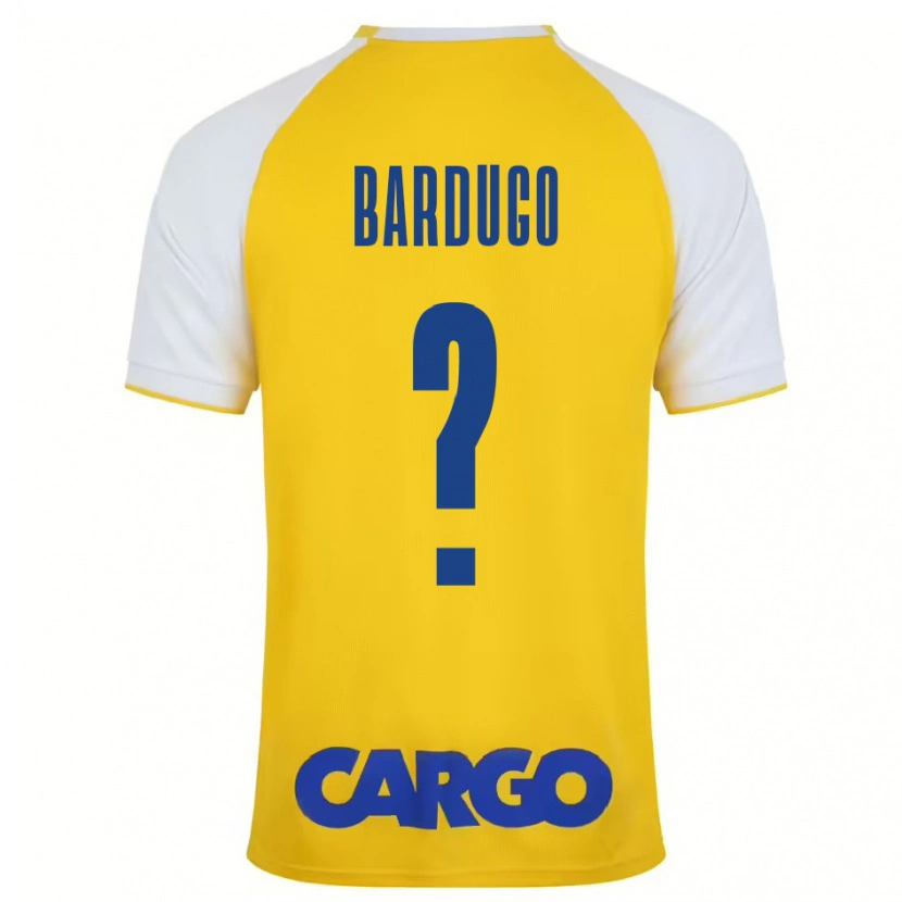 Danxen Børn Ori Bardugo #0 Gul Hvid Hjemmebane Spillertrøjer 2024/25 Trøje T-Shirt