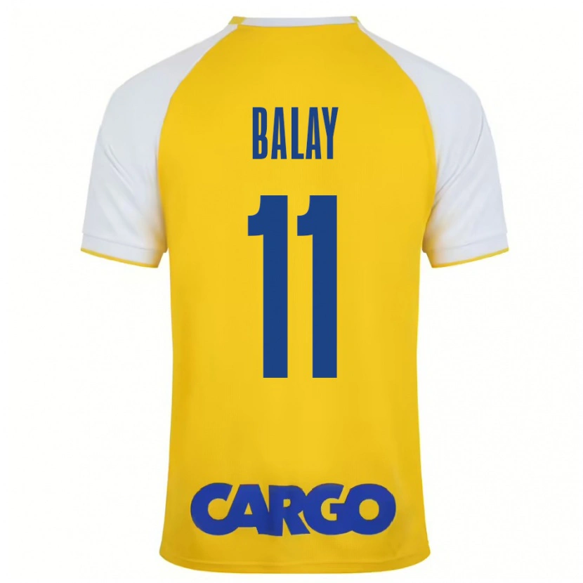 Danxen Børn Yehuda Balay #11 Gul Hvid Hjemmebane Spillertrøjer 2024/25 Trøje T-Shirt