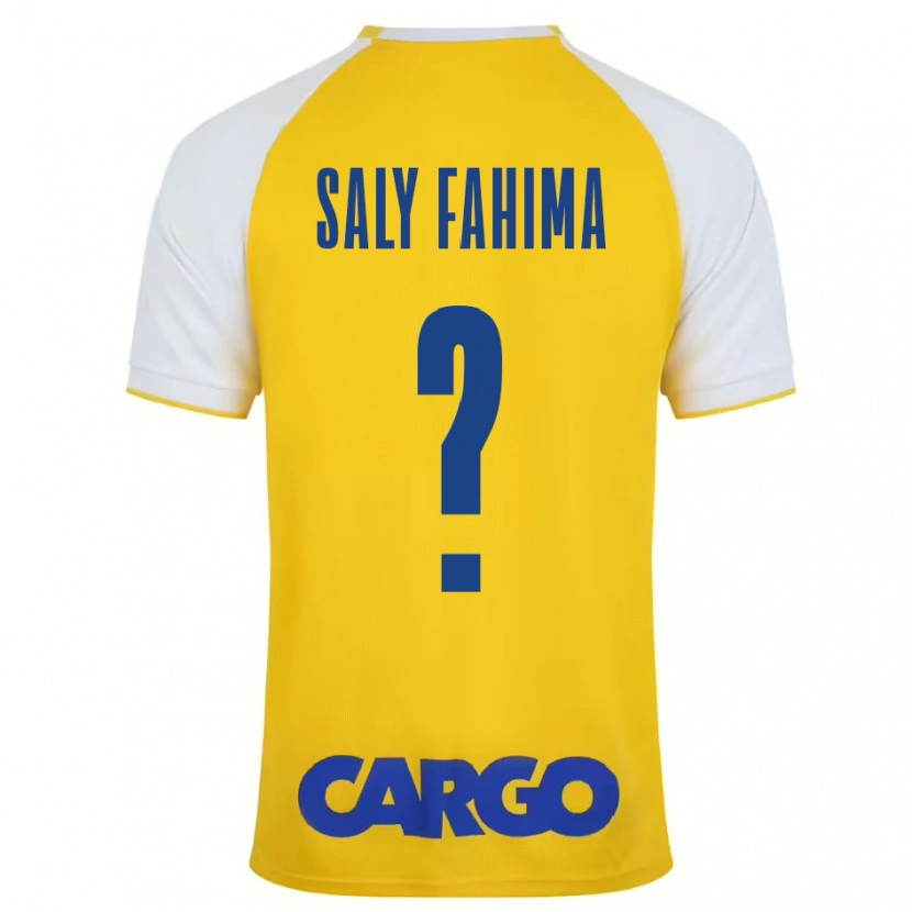 Danxen Børn Israel Saly Fahima #0 Gul Hvid Hjemmebane Spillertrøjer 2024/25 Trøje T-Shirt