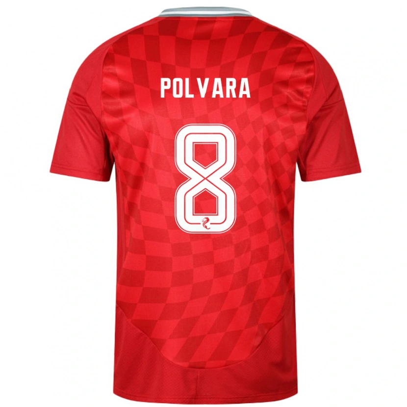 Danxen Børn Dante Polvara #8 Rød Hjemmebane Spillertrøjer 2024/25 Trøje T-Shirt