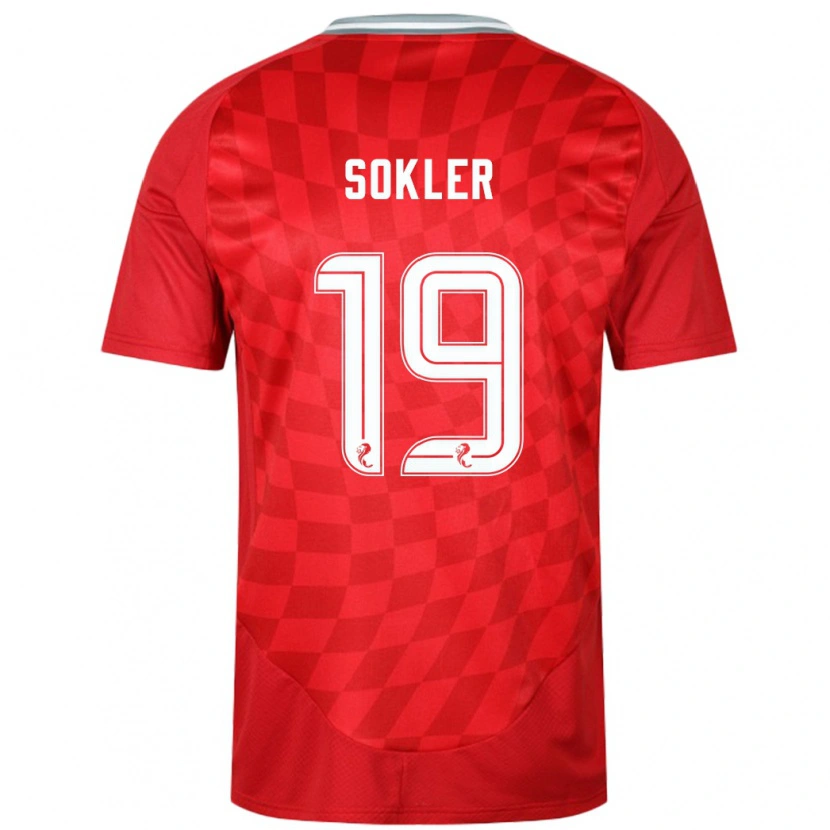 Danxen Børn Ester Sokler #19 Rød Hjemmebane Spillertrøjer 2024/25 Trøje T-Shirt