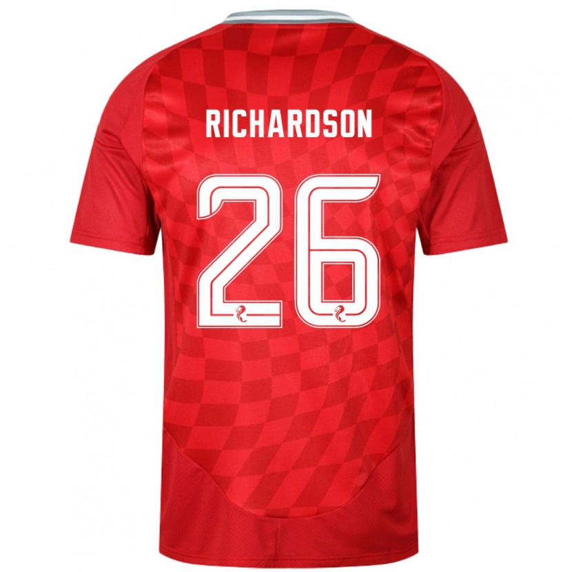 Danxen Børn Jayden Richardson #26 Rød Hjemmebane Spillertrøjer 2024/25 Trøje T-Shirt