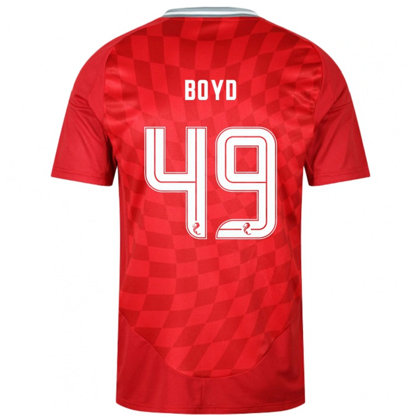 Danxen Børn Fletcher Boyd #49 Rød Hjemmebane Spillertrøjer 2024/25 Trøje T-Shirt