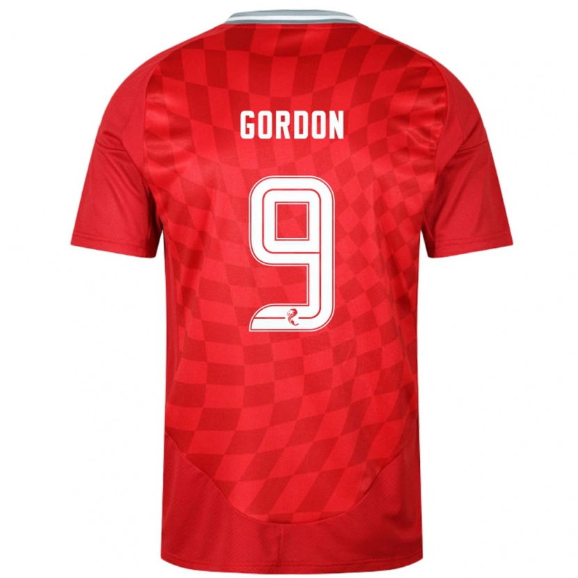 Danxen Børn Lauren Gordon #9 Rød Hjemmebane Spillertrøjer 2024/25 Trøje T-Shirt