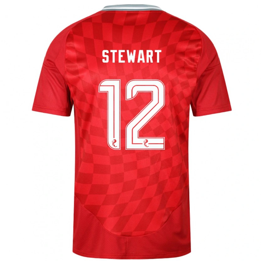Danxen Børn Hannah Stewart #12 Rød Hjemmebane Spillertrøjer 2024/25 Trøje T-Shirt