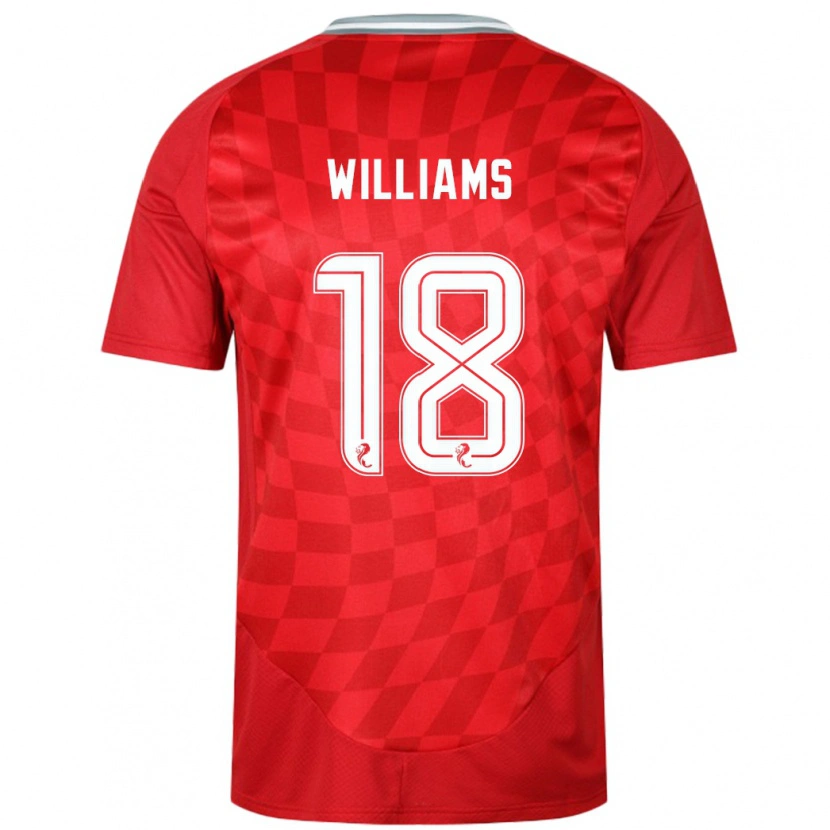 Danxen Børn Rhys Williams #18 Rød Hjemmebane Spillertrøjer 2024/25 Trøje T-Shirt