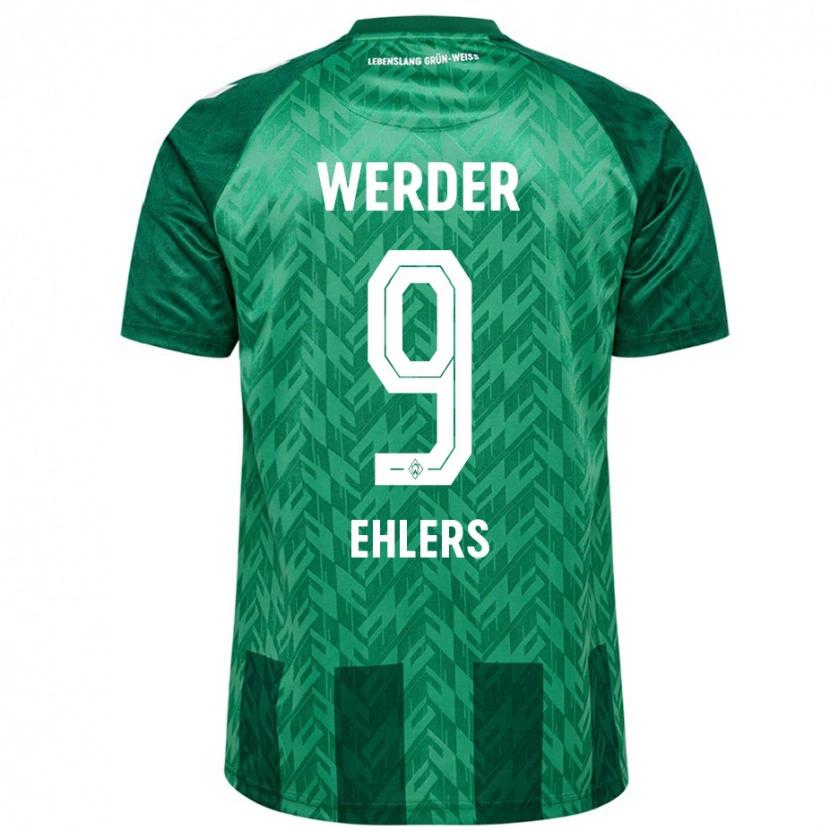 Danxen Børn Jannic Ehlers #9 Grøn Hjemmebane Spillertrøjer 2024/25 Trøje T-Shirt