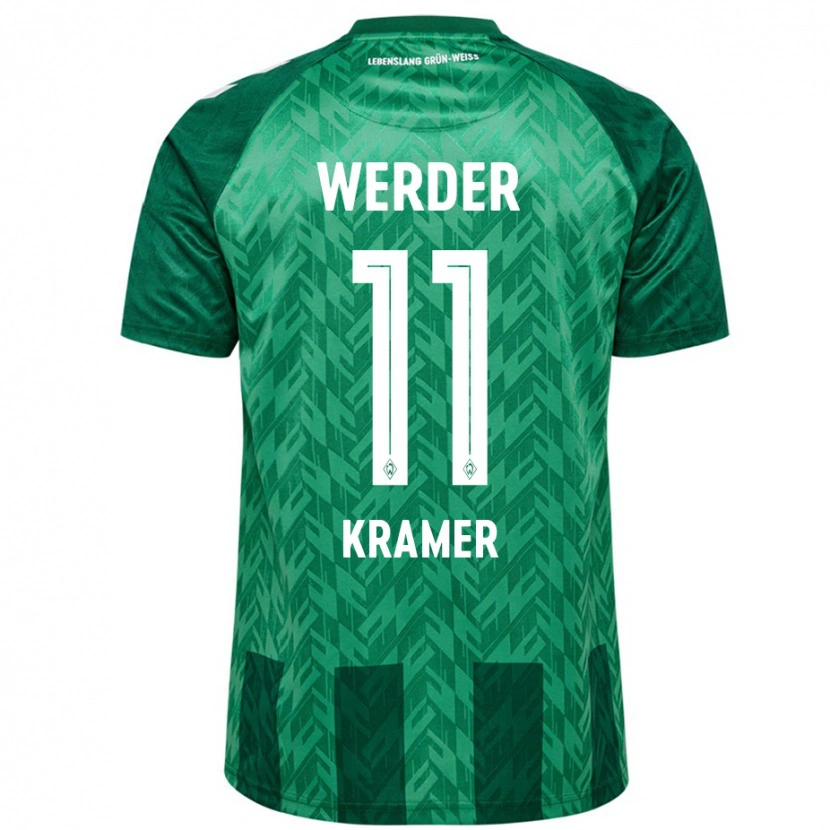 Danxen Børn Levi-Marinus Kramer #11 Grøn Hjemmebane Spillertrøjer 2024/25 Trøje T-Shirt