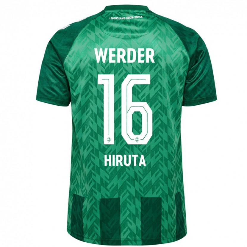 Danxen Børn Ikumi Hiruta #16 Grøn Hjemmebane Spillertrøjer 2024/25 Trøje T-Shirt