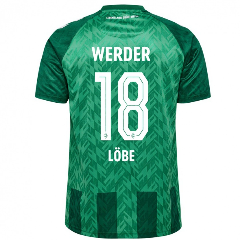 Danxen Børn Jasper Löbe #18 Grøn Hjemmebane Spillertrøjer 2024/25 Trøje T-Shirt