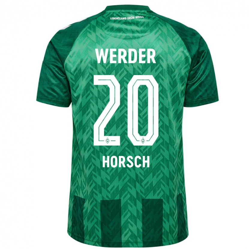 Danxen Børn Jonas Horsch #20 Grøn Hjemmebane Spillertrøjer 2024/25 Trøje T-Shirt