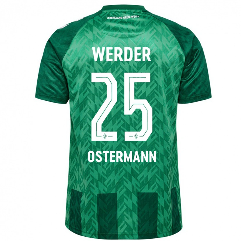 Danxen Børn Ben Ostermann #25 Grøn Hjemmebane Spillertrøjer 2024/25 Trøje T-Shirt