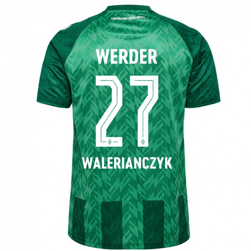 Danxen Børn Dennis Walerianczyk #27 Grøn Hjemmebane Spillertrøjer 2024/25 Trøje T-Shirt