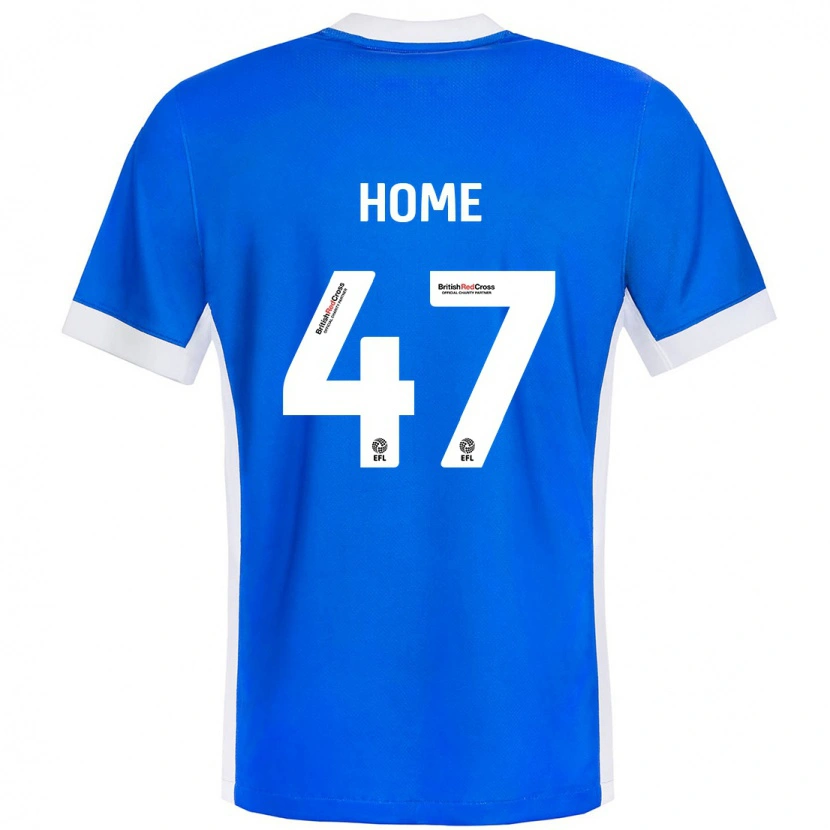 Danxen Børn Josh Home #47 Blå Hvid Hjemmebane Spillertrøjer 2024/25 Trøje T-Shirt