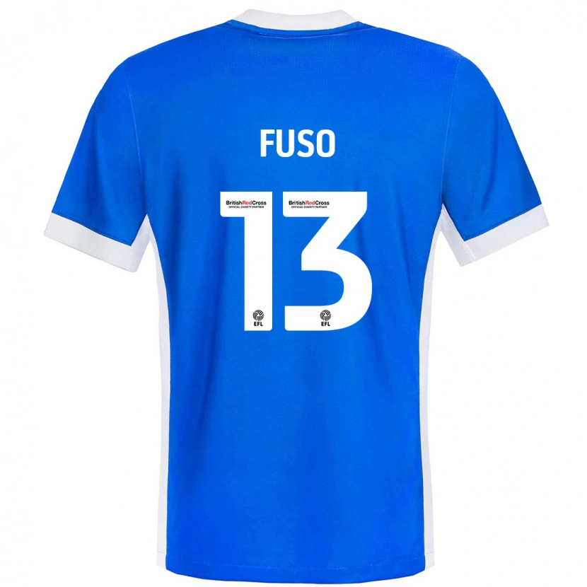 Danxen Børn Ivana Fuso #13 Blå Hvid Hjemmebane Spillertrøjer 2024/25 Trøje T-Shirt