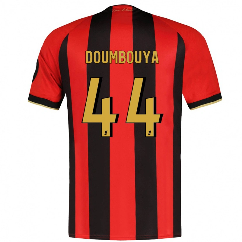 Danxen Børn Amidou Doumbouya #44 Rød Sort Hjemmebane Spillertrøjer 2024/25 Trøje T-Shirt