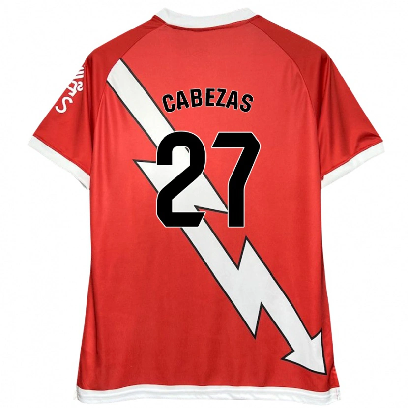 Danxen Børn Claudia Cabezas #27 Hvid Rød Hjemmebane Spillertrøjer 2024/25 Trøje T-Shirt