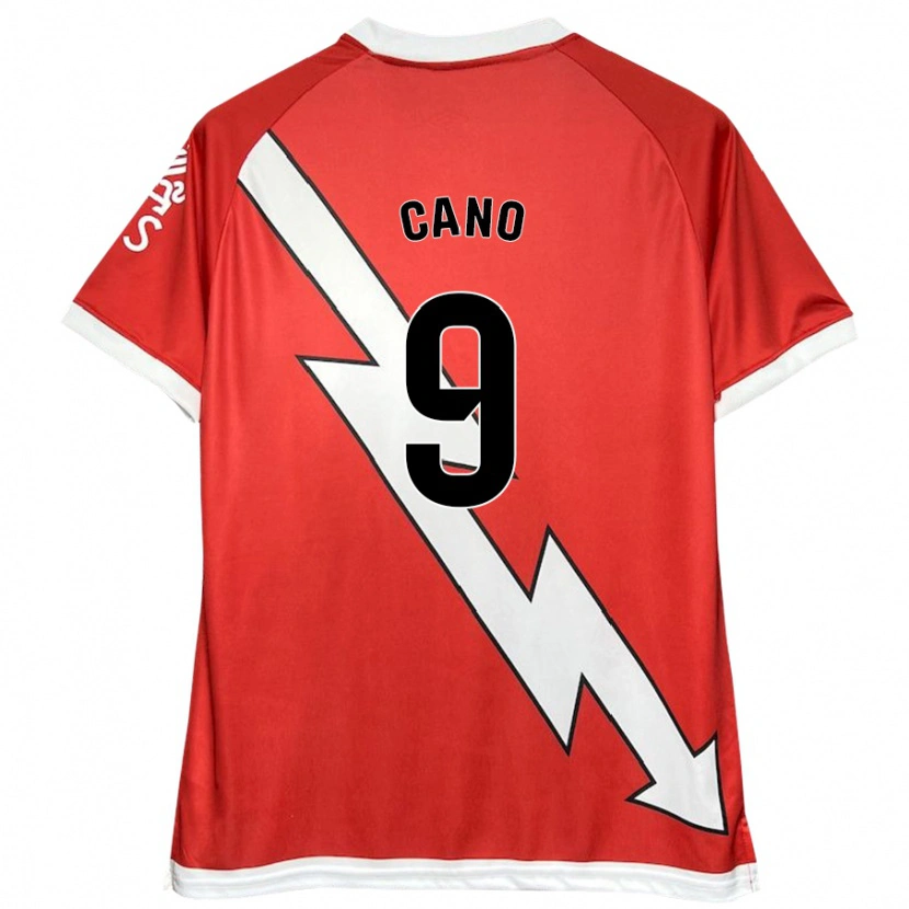 Danxen Børn Joselu Cano #9 Hvid Rød Hjemmebane Spillertrøjer 2024/25 Trøje T-Shirt