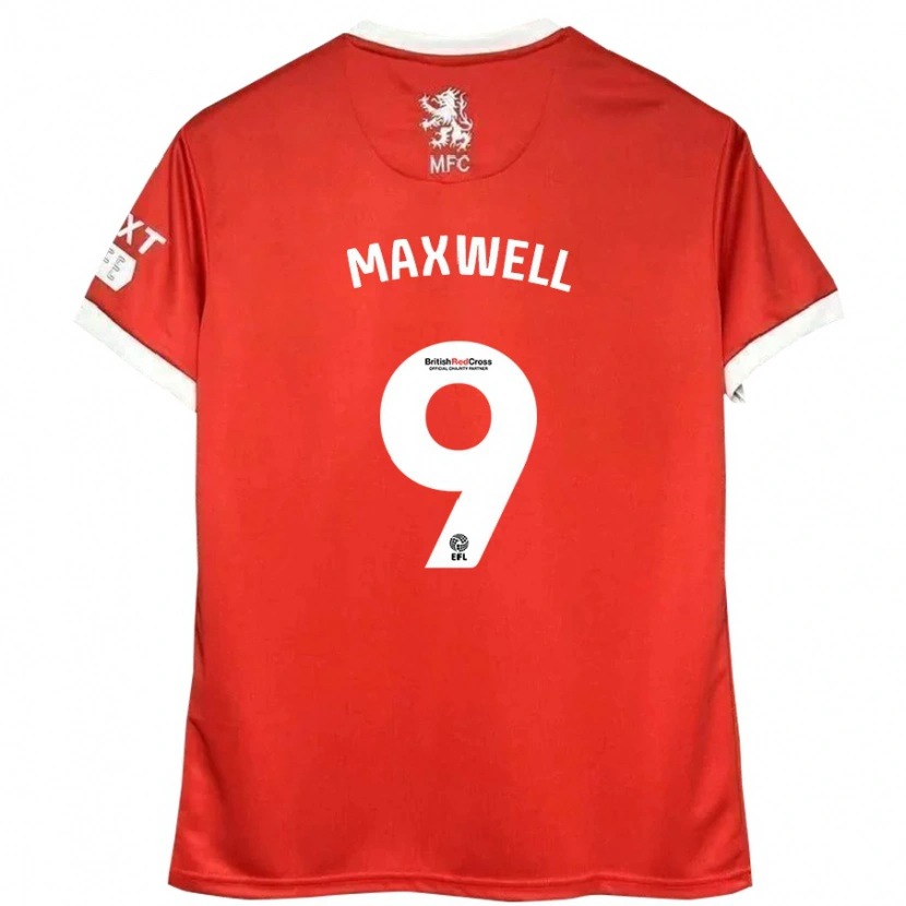 Danxen Børn Armani Maxwell #9 Rød Hvid Hjemmebane Spillertrøjer 2024/25 Trøje T-Shirt