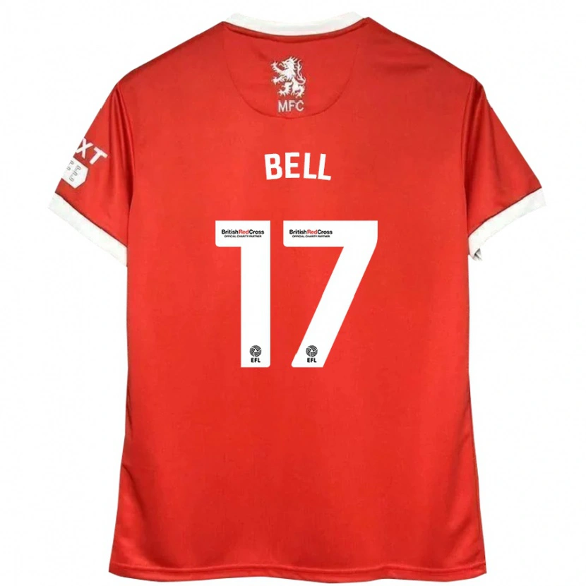 Danxen Børn Millie Bell #17 Rød Hvid Hjemmebane Spillertrøjer 2024/25 Trøje T-Shirt