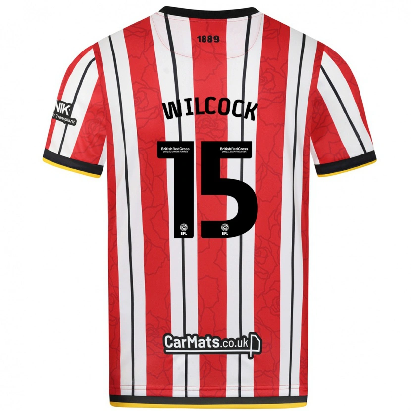 Danxen Børn Tamara Wilcock #15 Røde Hvide Striber Hjemmebane Spillertrøjer 2024/25 Trøje T-Shirt