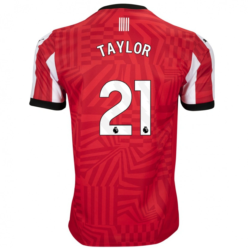 Danxen Børn Charlie Taylor #21 Rød Hvid Hjemmebane Spillertrøjer 2024/25 Trøje T-Shirt