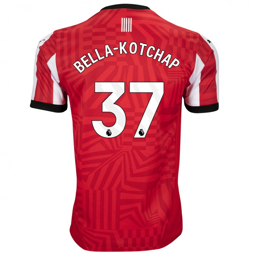Danxen Børn Armel Bella-Kotchap #37 Rød Hvid Hjemmebane Spillertrøjer 2024/25 Trøje T-Shirt