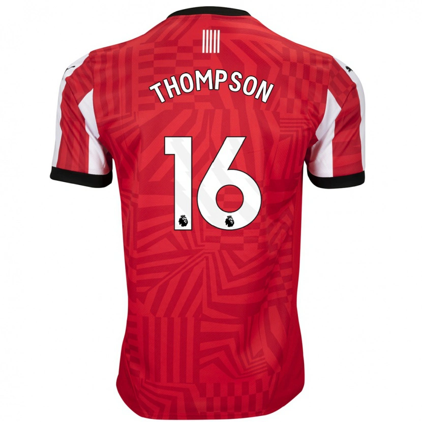 Danxen Børn Emma Thompson #16 Rød Hvid Hjemmebane Spillertrøjer 2024/25 Trøje T-Shirt