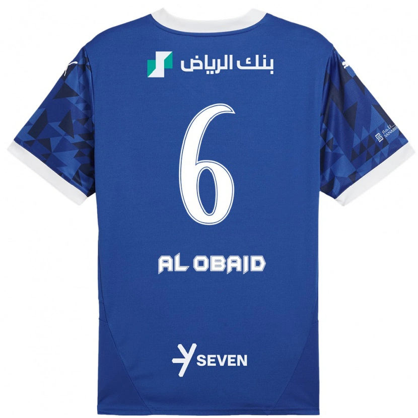Danxen Børn Lulu Al-Obaid #6 Mørkeblå Hvid Hjemmebane Spillertrøjer 2024/25 Trøje T-Shirt